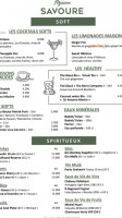 Maison Savoure menu