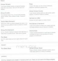 Westline Inn menu