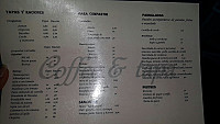 Coffee Tapa menu
