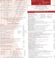 Brasserie du Theatre menu