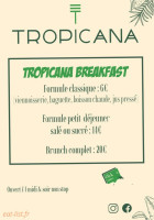 Tropicana menu