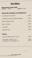 La Vigotte menu