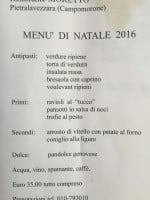 Moretto menu