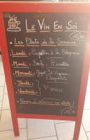 Le Vin En Soi menu