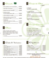 Restaurant de la Mairie menu