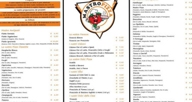 Pizzeria Mastropizza menu