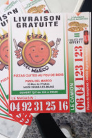 Pizza del Marco menu