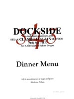Dockside Steak And Pasta menu