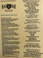 The Black Iron Grill menu