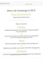 La Bonne Auberge menu