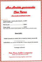 Aux Amities Gourmandes menu