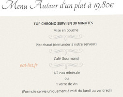 Hôtel le Chêne Vert menu