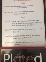 Plated Modern American Bistro menu