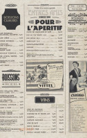 Le Café Saint-tropez menu