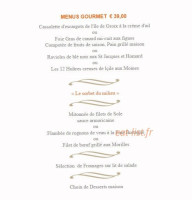 La Croix Blanche menu