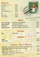 Pizzeria Cartini menu