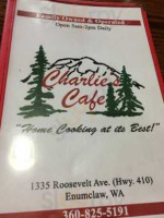 Charlie's Cafe menu