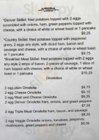 All Valley Cafe menu