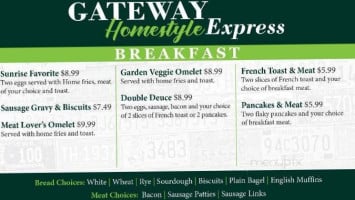 Gateway Travel menu