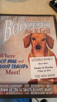 Boozer's Grill menu