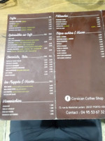 Corsican Coffee Shop menu
