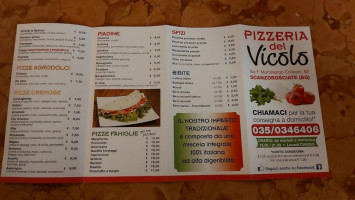 Pizzeria Del Vicolo menu