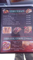 Spice Gyro Kabob menu