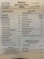 Green Acres Tavern menu