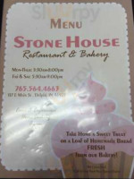 Stone House menu