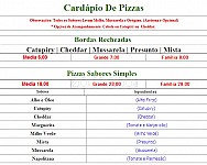 Pizzaria May Calzone menu