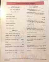 Gidget's Diner menu