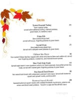 Spread Eagle Tavern menu