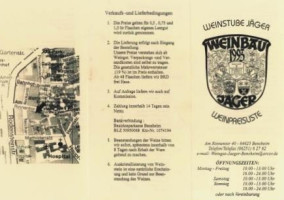 Weingut U. Weinstube Jäger menu