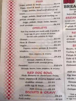 Red Dog Cafe menu