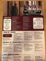 Relli's Sports Bar menu