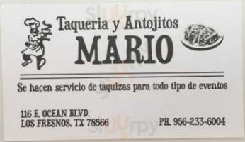 Taqueria Antojitos Mario menu