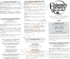 Chimney Corners Resort menu