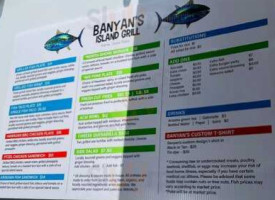 Banyan's Island Grill menu