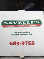 Savelli's Pizza menu