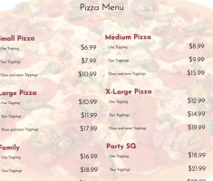 Free Topping Pizza menu
