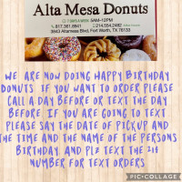 Alta Mesa Donuts food