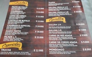 Asados El Mayo menu