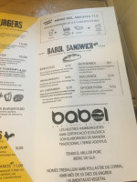 Babol Burguer menu