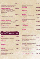 El Forastero menu