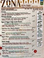 Zona Centro Mexican Eatery menu