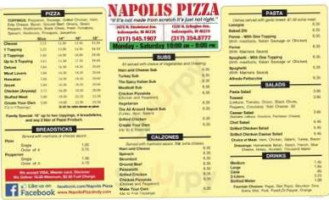 Napolis Pizza menu