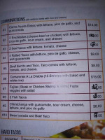 Barra Jalisco Restaurant menu