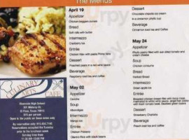 Culinary Arts Program menu