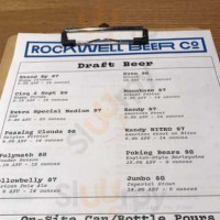 Rockwell Beer Company menu