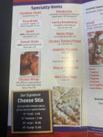 Sarah's Pizza menu